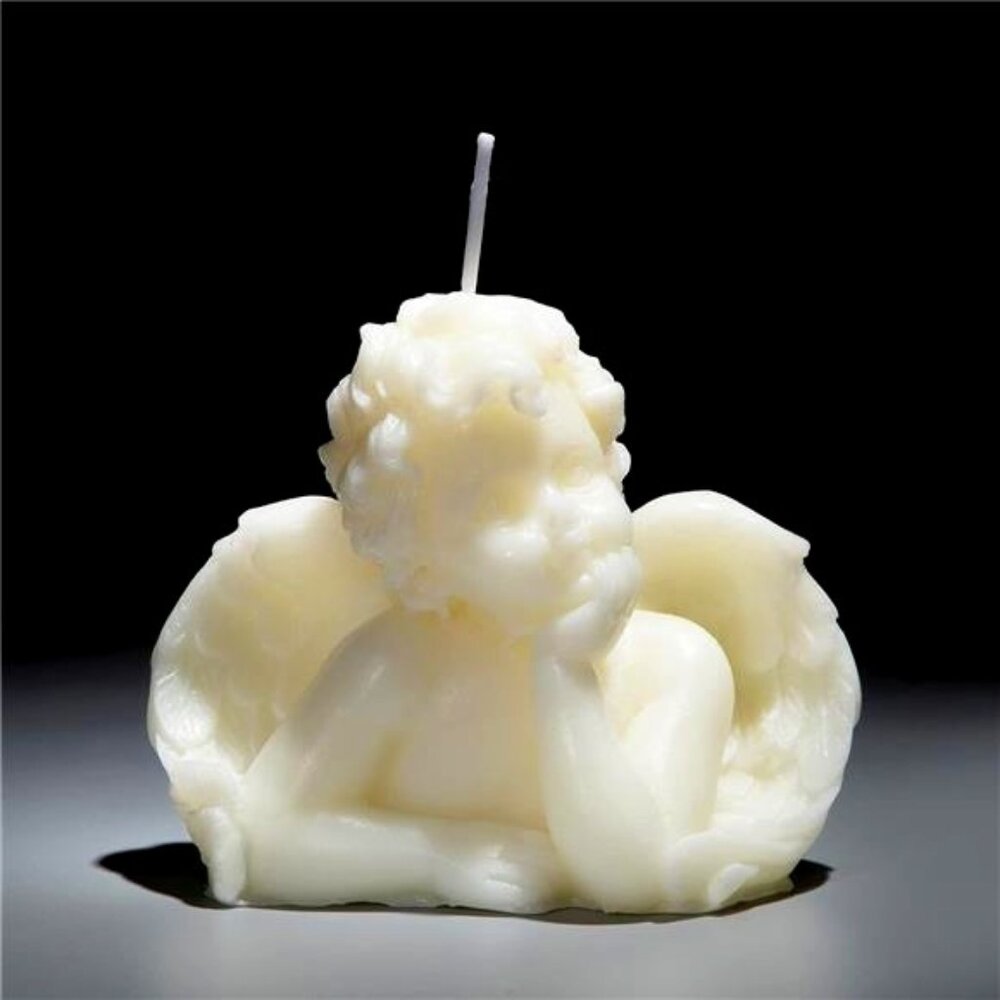 2 Piece Angel Soy Scented Candle Set Vegan Wax Home Decor